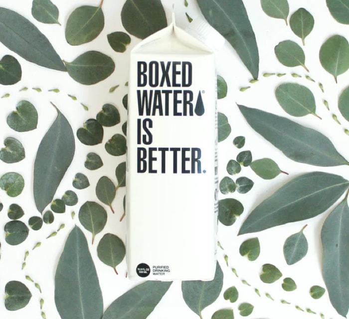 Screenshot of the Boxed water project